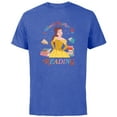 thumbnail image 1 of Disney Princess Beauty Beast Belle I Would Rather Be Reading - Short Sleeve Cotton T-Shirt for Adults - Customized-Royal Heather, 1 of 5