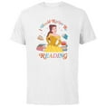 thumbnail image 1 of Disney Princess Beauty Beast Belle I Would Rather Be Reading - Short Sleeve Cotton T-Shirt for Adults - Customized-White, 1 of 5