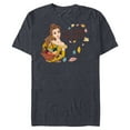 thumbnail image 1 of Disney Princess Beauty and the Beast Belle Autumn Warmth - Short Sleeve Blended T-Shirt for Adults - Customized-Navy Heather, 1 of 5