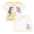 thumbnail image 1 of Disney Princess Beauty and the Beast Belle Girl's 2-Piece Set - Casual Short Sleeve Graphic Print T-Shirt and Skort Bundle for Kids (Sizes 3T-16), 1 of 7