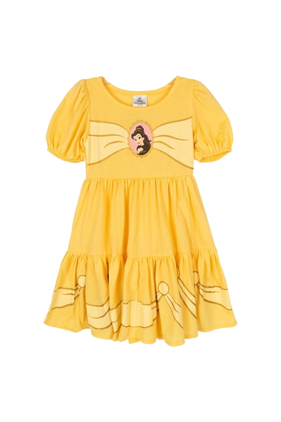 Princess Beauty and the Beast Belle Square Neck Dress Toddler to Big Kid
