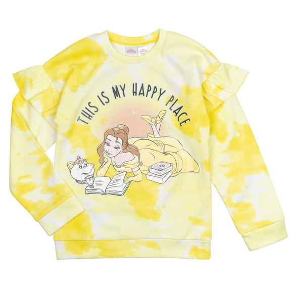 Disney Princess Beauty and the Beast Belle Toddler Girls Fleece Pullover Sweatshirt Toddler to Big Kid