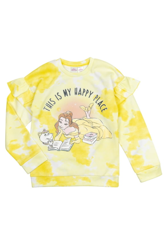 Princess Beauty and the Beast Belle Toddler Girls Fleece Pullover Sweatshirt Toddler to Big Kid