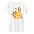 thumbnail image 1 of Disney Princess - Belle And Chip Flower Power -  Women's Short Sleeve Graphic T-Shirt, 1 of 5