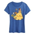 thumbnail image 1 of Disney Princess - Belle And Chip Flower Power -  Women's Short Sleeve Graphic T-Shirt, 1 of 5