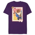 thumbnail image 1 of Disney Princess Belle Beast Valentines Day Filled with Roses - Short Sleeve Blended T-Shirt for Adults - Customized-Purple, 1 of 5