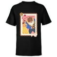 thumbnail image 1 of Disney Princess Belle Beast Valentines Day Filled with Roses - Short Sleeve T-Shirt for Kids - Customized-Black, 1 of 5