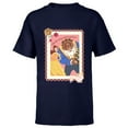 thumbnail image 1 of Disney Princess Belle Beast Valentines Day Filled with Roses - Short Sleeve T-Shirt for Kids - Customized-Navy, 1 of 5