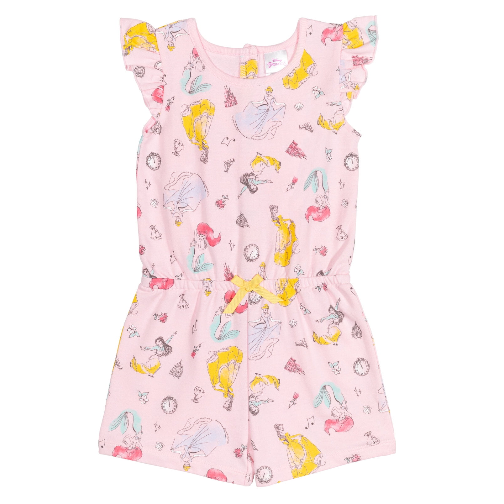 Disney Princess Belle Cinderella Ariel Toddler Girls Romper Infant to Big Kid