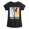 thumbnail image 1 of Disney Princess - Belle Day and Night Wear - Girls Fitted Short Sleeve T-Shirt, 1 of 5