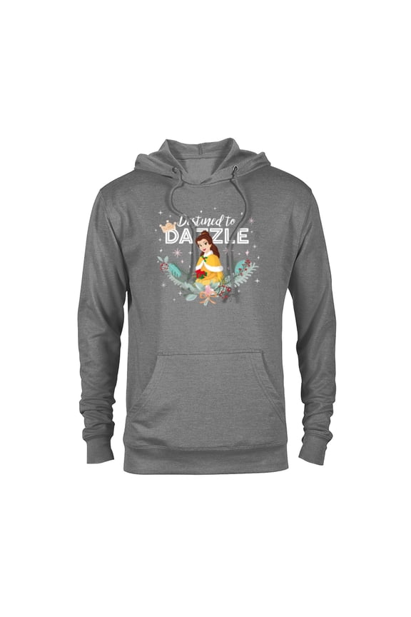 Princess Belle Destined to Dazzle Holiday Standard - Pullover Hoodie for Adults – Customized-Graphite Heather