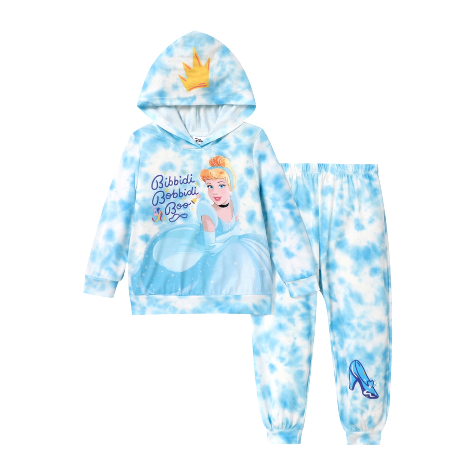 Disney Princess Belle Elsa Hoddie and Jogger 2Pcs Outfits Set Toddler