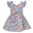 thumbnail image 1 of Disney Princess Belle Floral Toddler Girls Chambray Skater Dress Toddler to Big Kid, 1 of 5