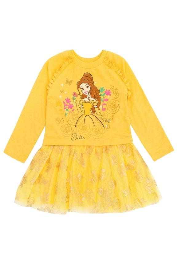 Princess Belle French Terry Mesh Dress Toddler to Big Kid
