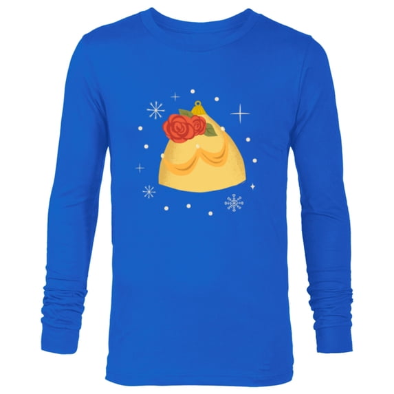 Disney Princess Belle Holiday Christmas Ornament - Long Sleeve T-Shirt for Men - Customized-Navy