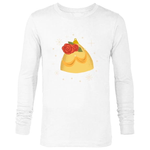 Disney Princess Belle Holiday Christmas Ornament - Long Sleeve T-Shirt for Men - Customized-White