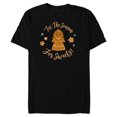 thumbnail image 1 of Disney Princess Belle Holiday Gingerbread Season for Sweets - Short Sleeve Blended T-Shirt for Adults - Customized-Black, 1 of 5