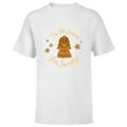 thumbnail image 1 of Disney Princess Belle Holiday Gingerbread Season for Sweets - Short Sleeve T-Shirt for Kids - Customized-White, 1 of 5