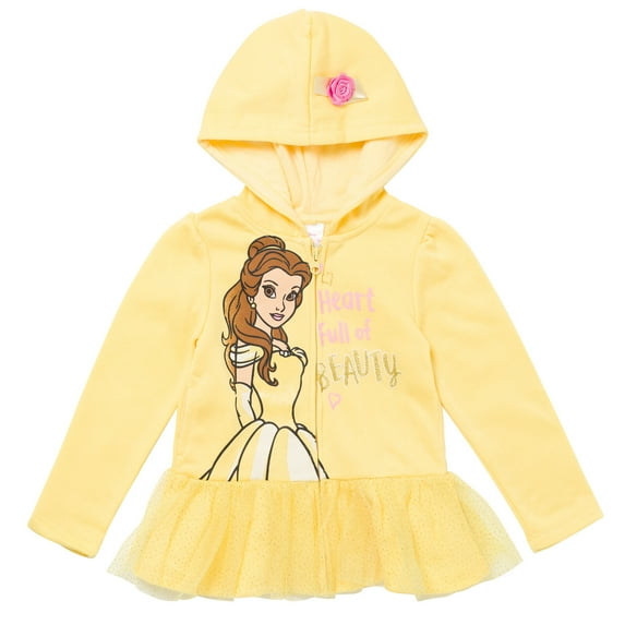 Disney Princess Belle Infant Baby Girls Zip Up Hoodie Infant to Big Kid