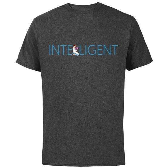 Disney Princess Belle Intelligent - Short Sleeve Cotton T-Shirt for Adults - Customized-Charcoal