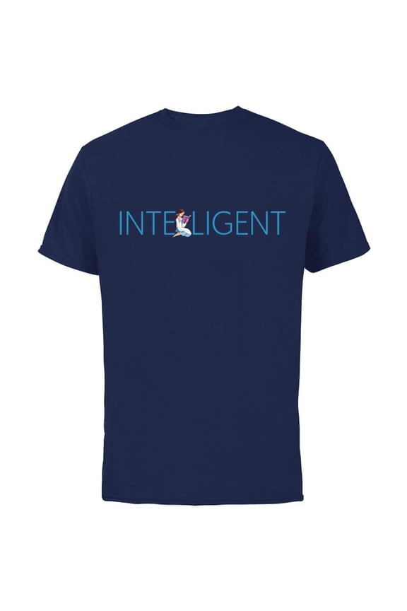 Princess Belle Intelligent - Short Sleeve Cotton T-Shirt for Adults - Customized-Navy