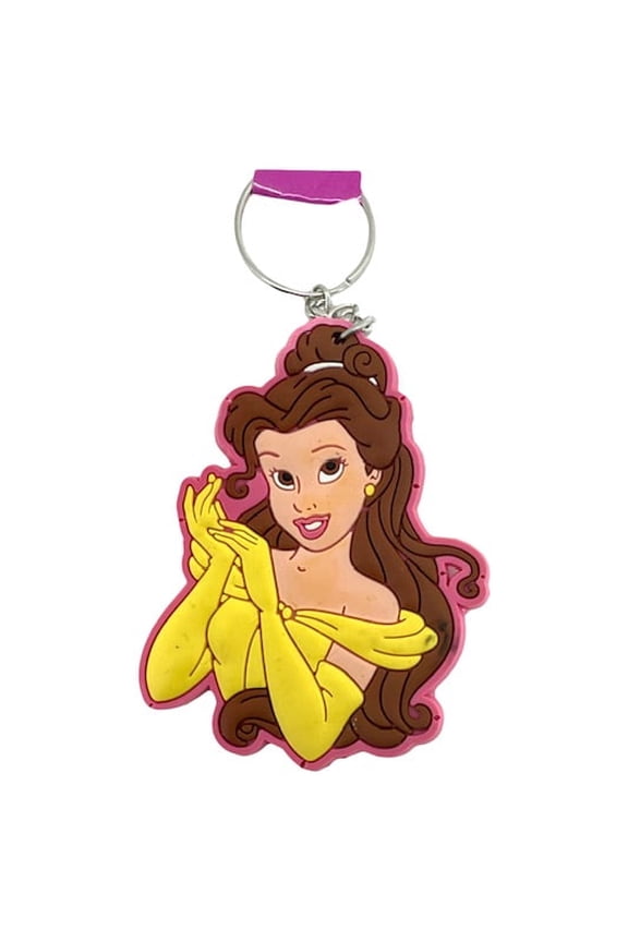 Disney Princess Belle Soft Rubber Keychain  Enchanting & Adorable