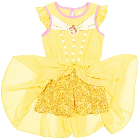 Disney Princess Belle Little Girls Romper and Skirt Toddler to Big Kid