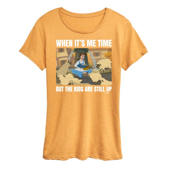 Disney Princess - Belle Me Time Meme With Sheep - Women's Short Sleeve Graphic T-Shirt
