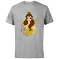 thumbnail image 1 of Disney Princess Belle Modern Art Deco Style - Short Sleeve Cotton T-Shirt for Adults - Customized-Athletic Heather, 1 of 5