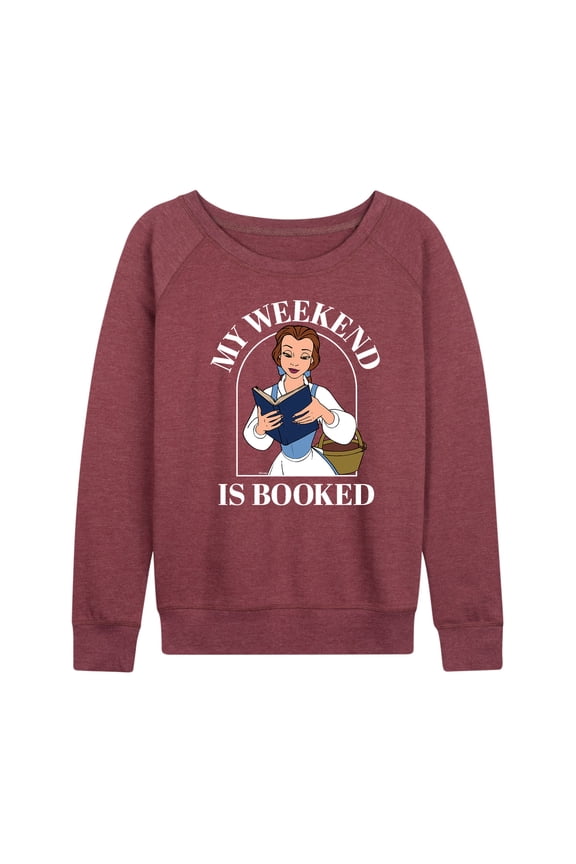 - Belle My Weekend Is Booked - Women's Lightweight French Terry Long Sleeve Shirt