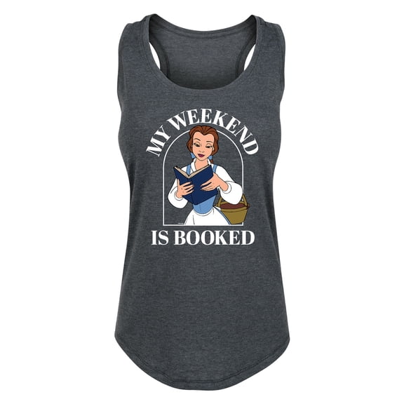 Disney Princess - Belle My Weekend Is Booked - Women's Racerback Tank Top