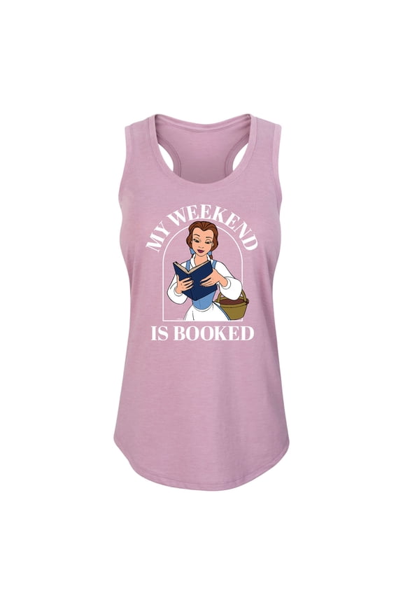 - Belle My Weekend Is Booked - Women's Racerback Tank Top