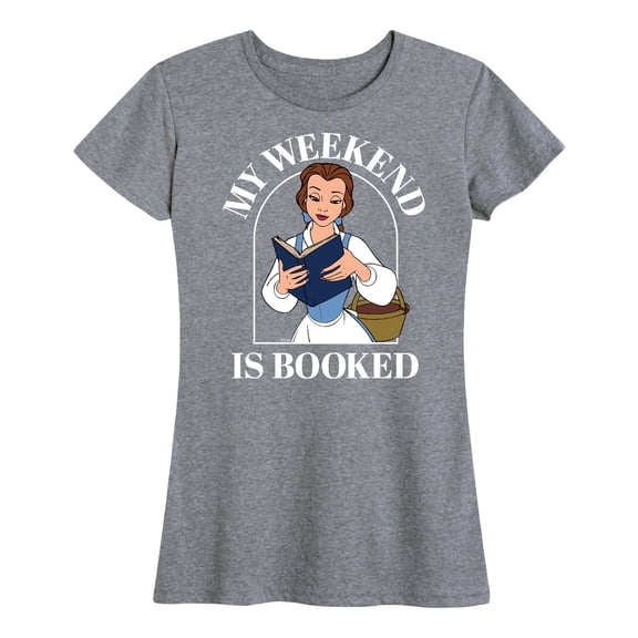 Disney Princess - Belle My Weekend Is Booked - Women's Short Sleeve Graphic T-Shirt