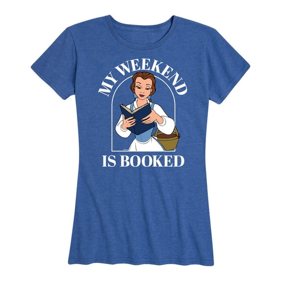 Disney Princess - Belle My Weekend Is Booked - Women's Short Sleeve Graphic T-Shirt