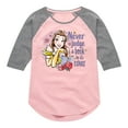 thumbnail image 1 of Disney Princess - Belle Never Judge A Book - Toddler & Youth Girls Raglan T-Shirt, 1 of 5