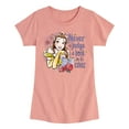 thumbnail image 1 of Disney Princess - Belle Never Judge A Book - Toddler & Youth Girls Short Sleeve T-Shirt, 1 of 5