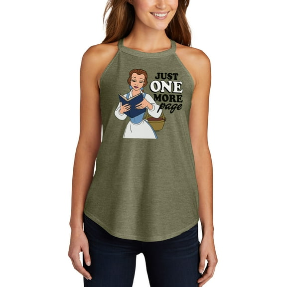 Disney Princess - Belle One More Page - Juniors High Neck Tank Top
