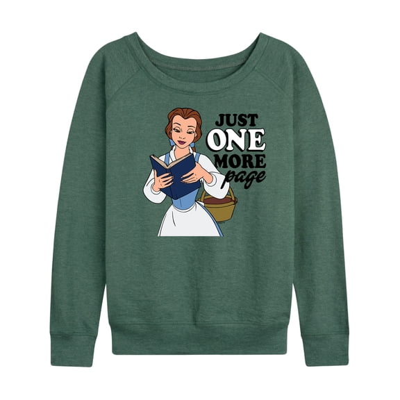 Disney Princess - Belle One More Page - Women's Lightweight French Terry Long Sleeve Shirt