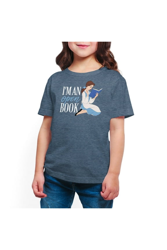 - Belle Open Book - Toddler And Youth Short Sleeve Graphic T-Shirt
