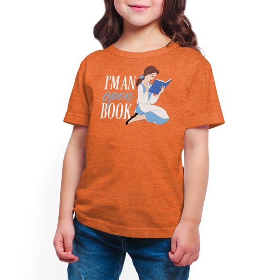 Disney Princess - Belle Open Book - Toddler And Youth Short Sleeve Graphic T-Shirt