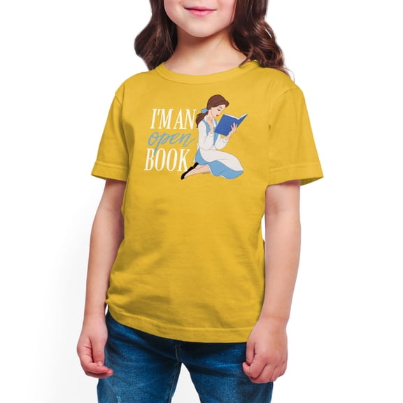 Disney Princess - Belle Open Book - Toddler And Youth Short Sleeve Graphic T-Shirt