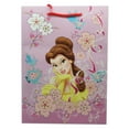 thumbnail image 1 of Disney Princess Belle Pink Colored Floral Ribbon Medium Size Gift Bag, 1 of 1