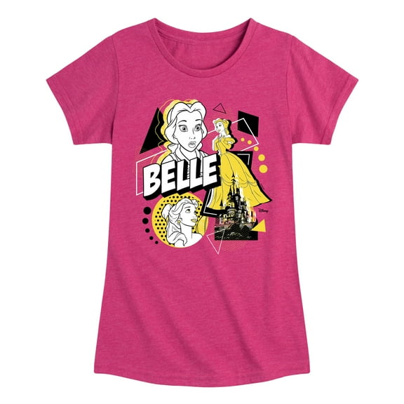 Disney Princess - Belle Pop  - Toddler & Youth Girls Short Sleeve Graphic T-Shirt