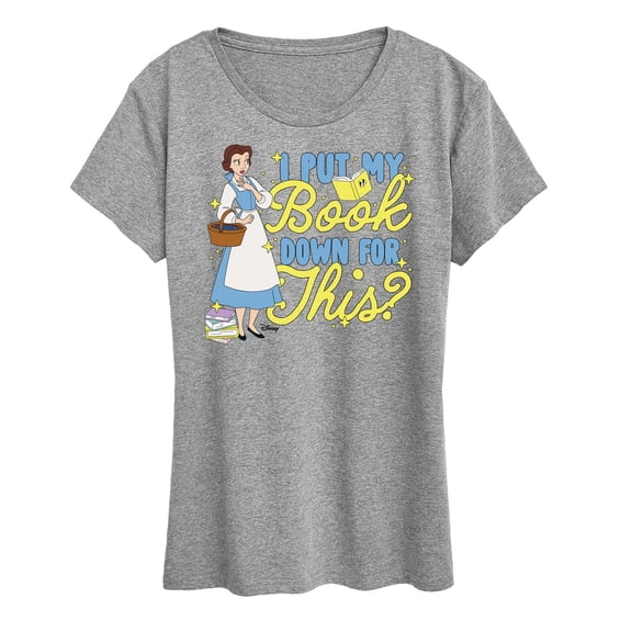 Disney Princess - Belle Put My Book Down - Women's Short Sleeve Graphic T-Shirt