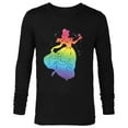 thumbnail image 1 of Disney Princess Belle Rainbow Gradient Beauty and the Beast- Long Sleeve T-Shirt for Men - Customized-Black, 1 of 5