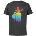 thumbnail image 1 of Disney Princess Belle Rainbow Gradient Beauty and the Beast- Short Sleeve Cotton T-Shirt for Adults - Customized-Charcoal Heather, 1 of 5