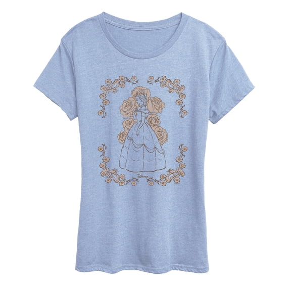Disney Princess - Belle Roses - Women's Short Sleeve Graphic T-Shirt
