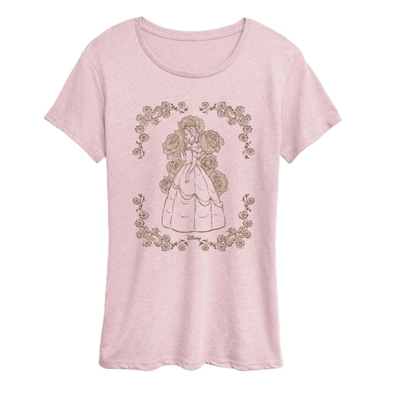 Disney Princess - Belle Roses - Women's Short Sleeve Graphic T-Shirt
