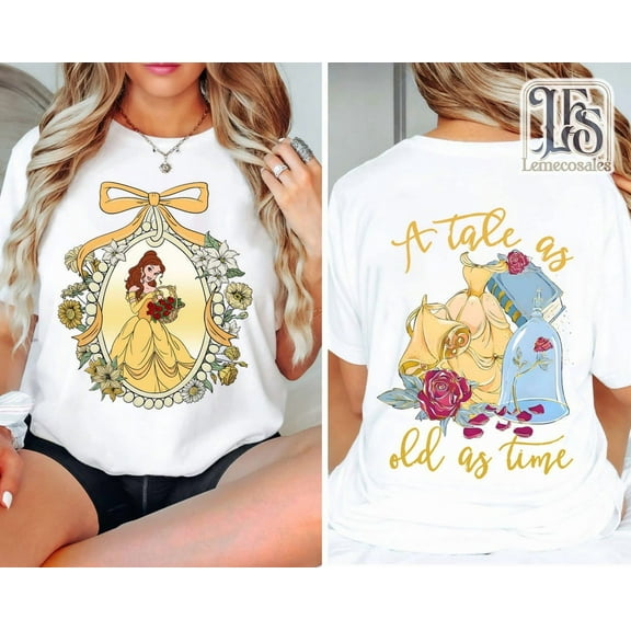 Disney Princess Belle Shirt, A Tale As Old As Time T-Shirt, Belle Disneyworld Tshir,Disneyland Matching Tee, Disney Gifts-5Xl Shirt