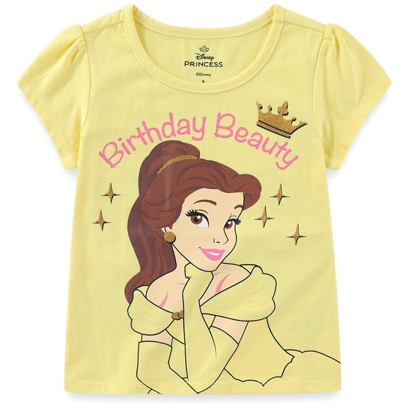 Disney Princess Belle Birthday Short Sleeve T-Shirt (Girls), Sizes 2T-6X